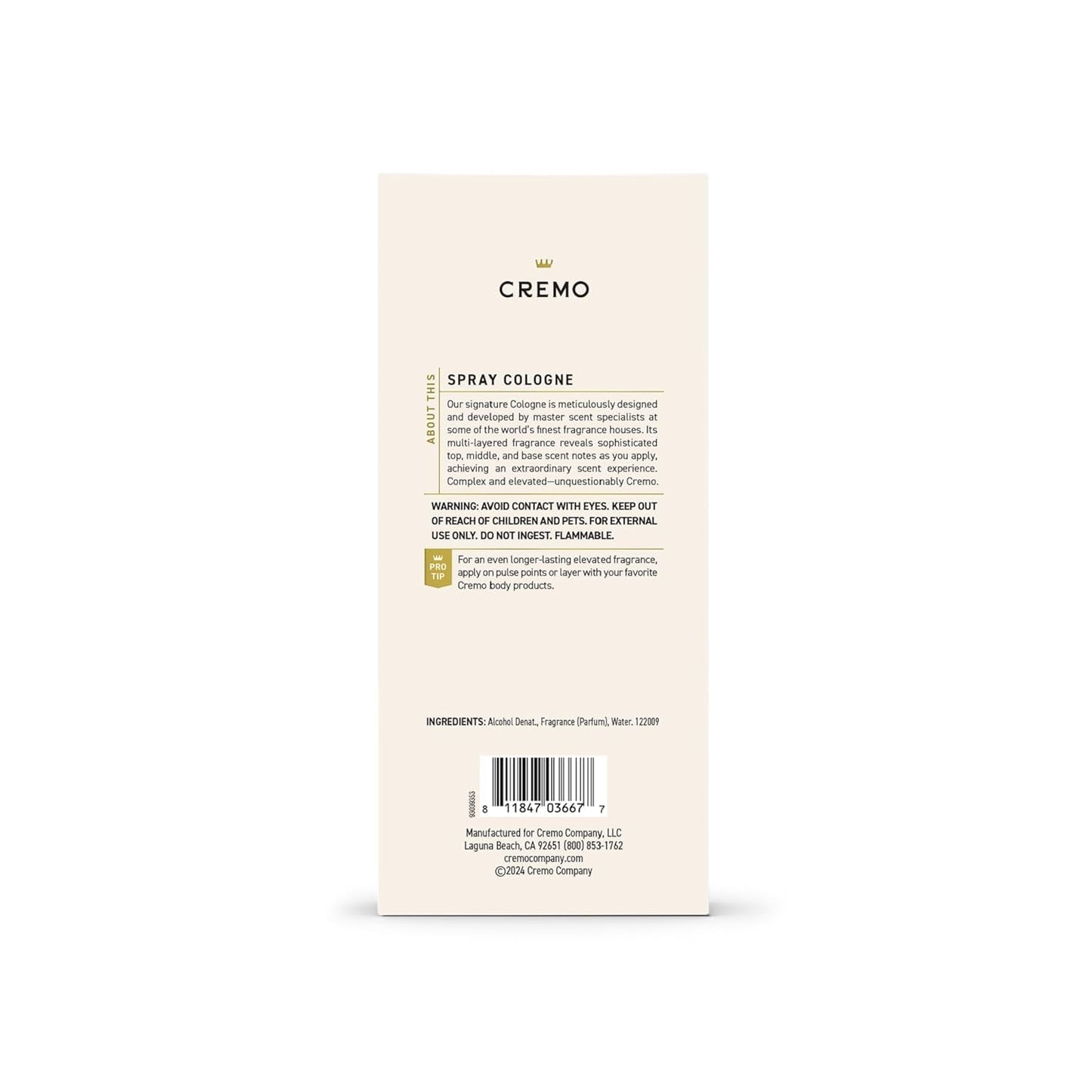 Cologne for Men - Italian Bergamot Spray Cologne for Men, a Combination of Italian Bergamot, Neroli Blossom, and Fresh Vetiver, 3.4 Fl Oz