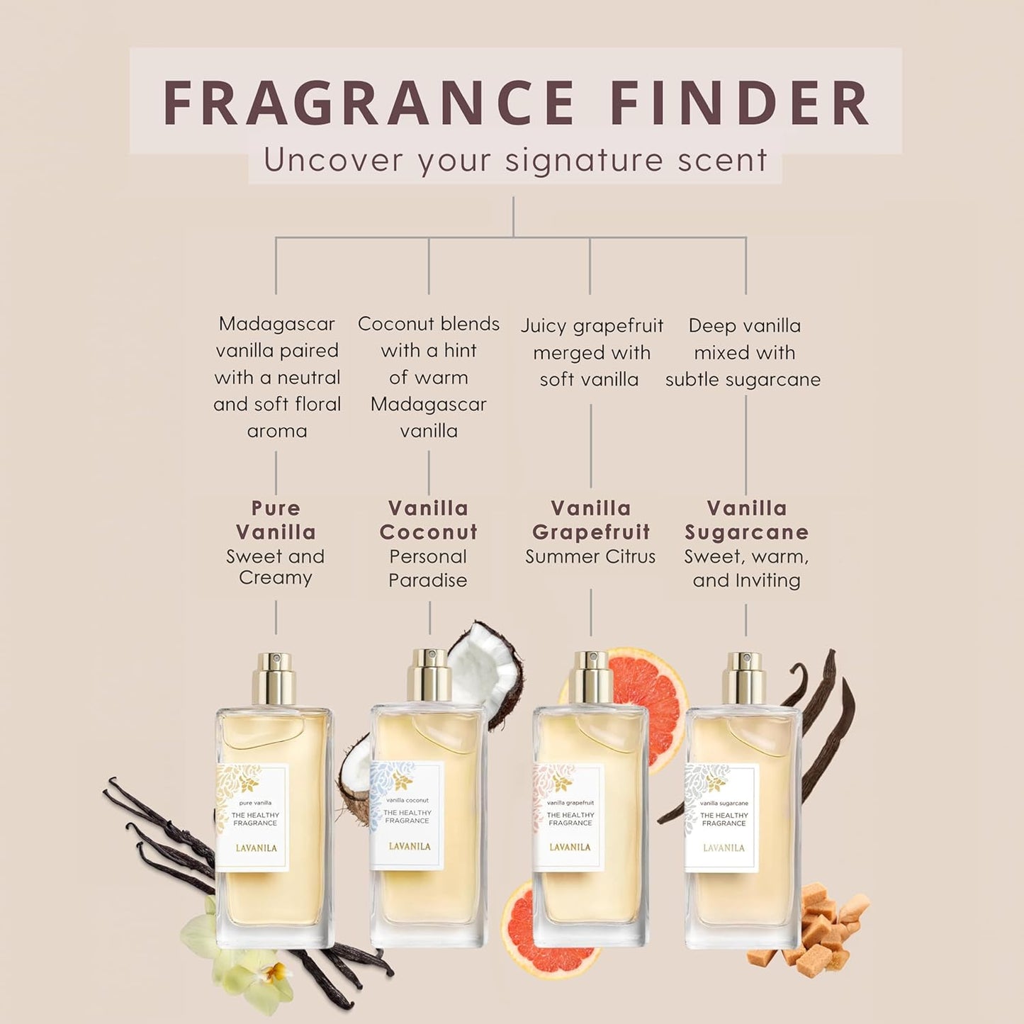 Vanilla Grapefruit Perfume for Women, 1.7 Fl Oz - Citrus, Warm Cedarwood & Soft Vanilla Fragrance, Clean and Natural Eau De Parfum Made in USA