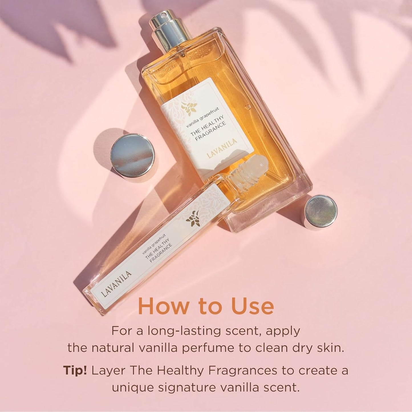 Vanilla Grapefruit Perfume for Women, 1.7 Fl Oz - Citrus, Warm Cedarwood & Soft Vanilla Fragrance, Clean and Natural Eau De Parfum Made in USA
