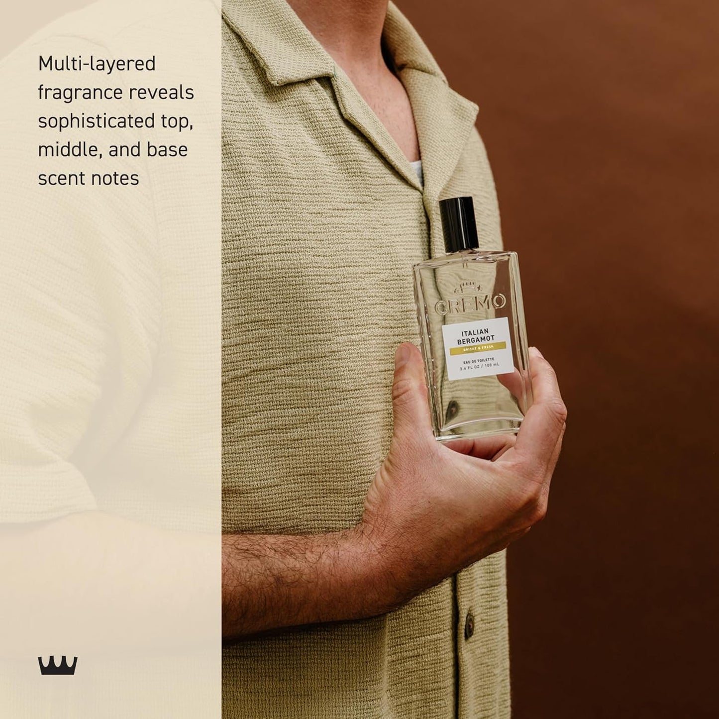 Cologne for Men - Italian Bergamot Spray Cologne for Men, a Combination of Italian Bergamot, Neroli Blossom, and Fresh Vetiver, 3.4 Fl Oz