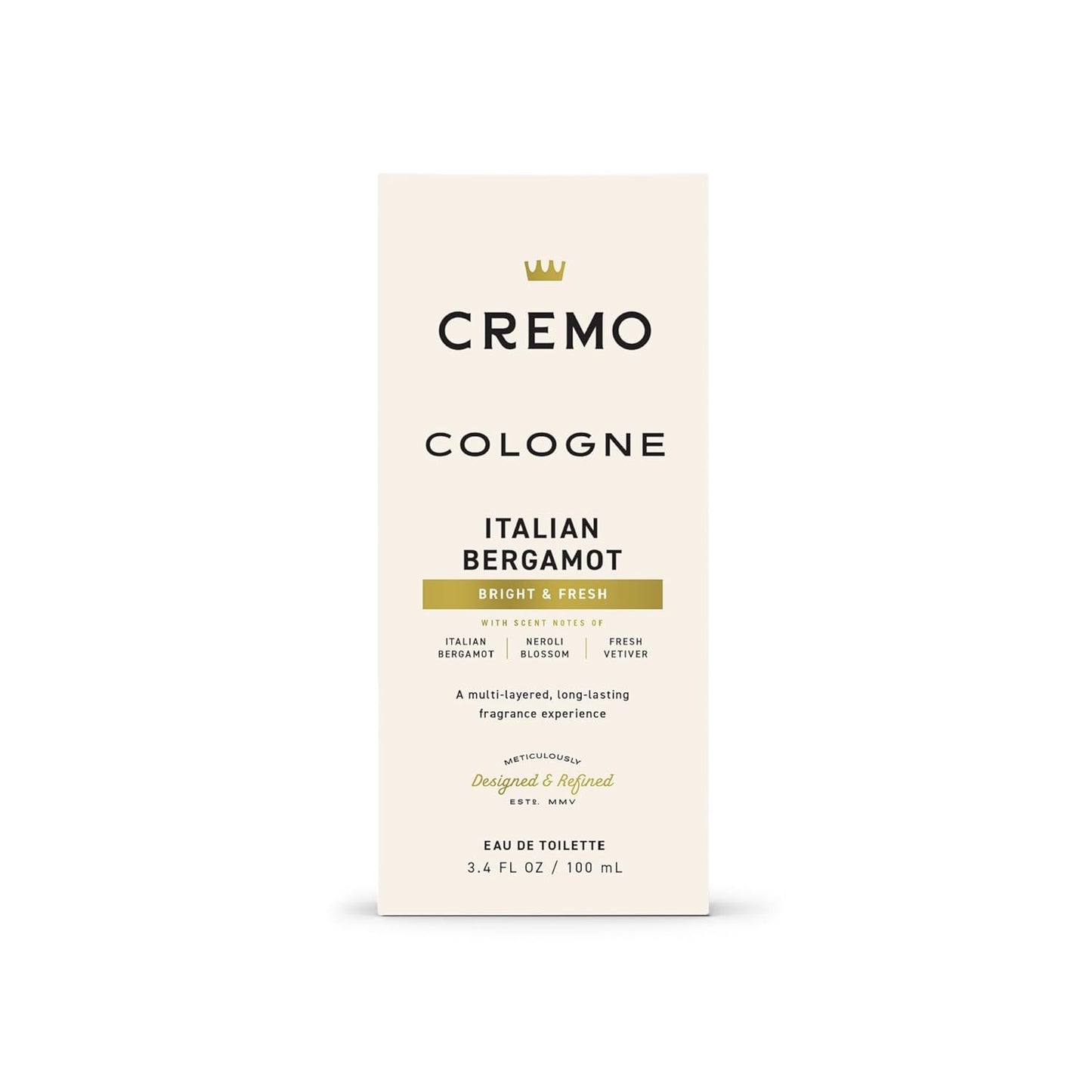 Cologne for Men - Italian Bergamot Spray Cologne for Men, a Combination of Italian Bergamot, Neroli Blossom, and Fresh Vetiver, 3.4 Fl Oz