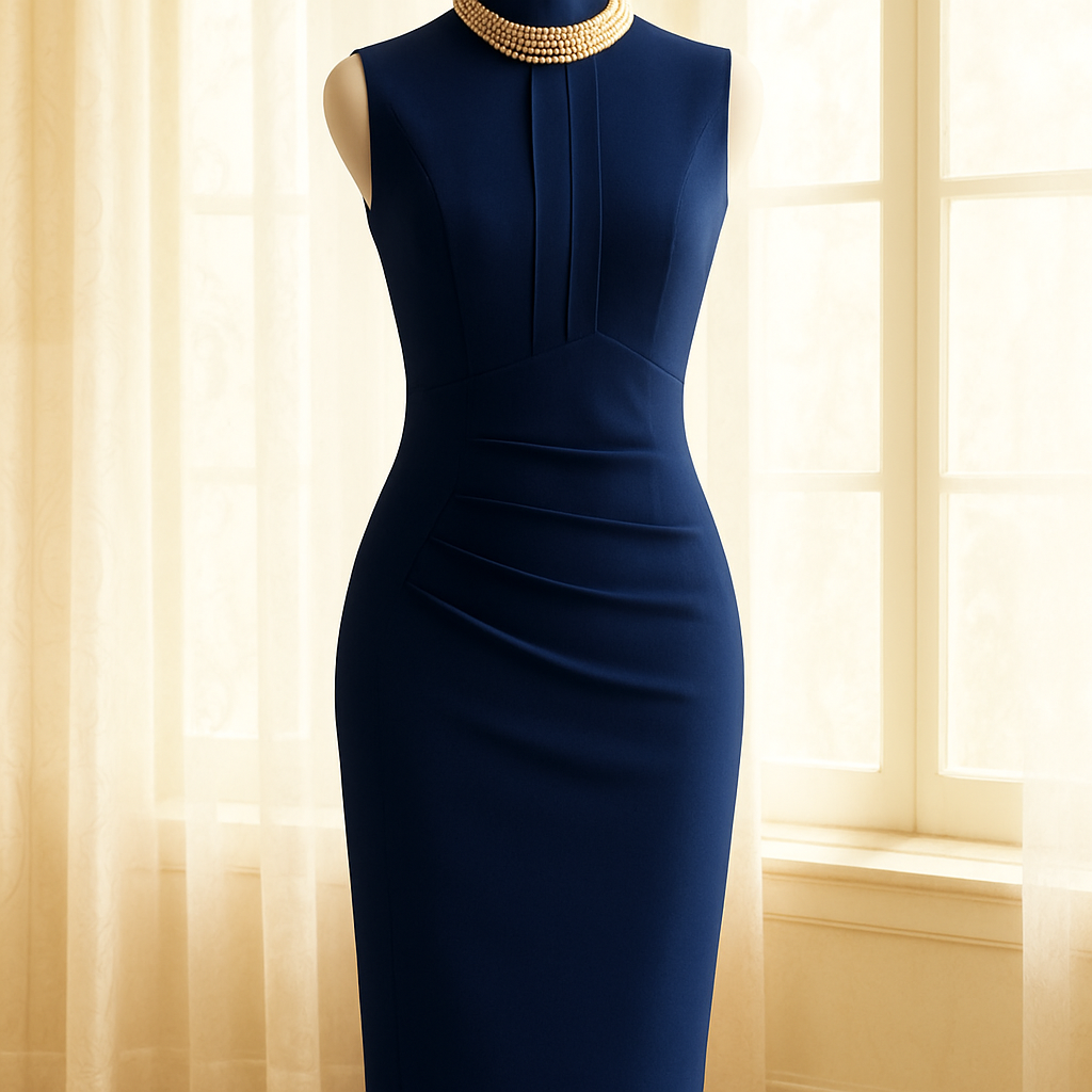 Women'S Retro Ruffle Sleeveless Cocktail Party Pencil Dress The Storm