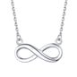 Infinity Pendant Necklace Sterling Silver Chain Necklace for Women Eternity Love Infinity Jewelry for Mom Wife Daughter