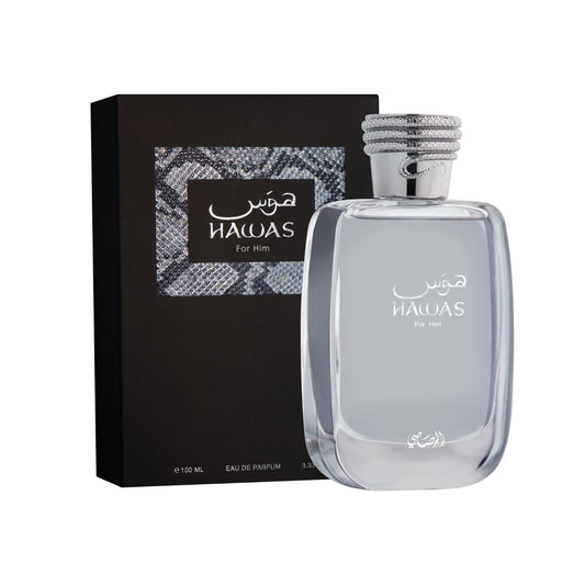 Hawas for Men Eau De Parfum Spray 100ML (3.4 Oz) - Long Lasting Arabian Perfume, Premium Perfume Men, Ideal for Special Occasions & Daily Elegance, a Bold and Captivating Fragrance