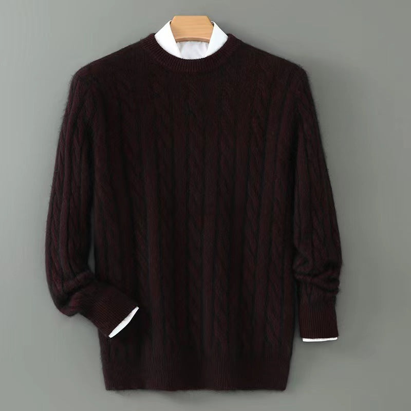 Plus Size Men's Thickened Mink Sweater Woolen Sweater