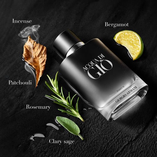 - Acqua Di Giò - Parfum - Cologne for Men - Fresh & Woody Men’S Fragrance - Bergamot, Ginger, Marine, Geranium, Rosemary, Clary Sage, Patchouli, Incense Notes