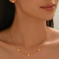 Lxalry 18K Gold Plated Stainless Steel Minimalist Heart Necklace & Earring Set For Women - Waterproof, Tarnish-Free, Hypoallergenic Gift For Birthday, Valentines Day, Wedding, Daily Wear