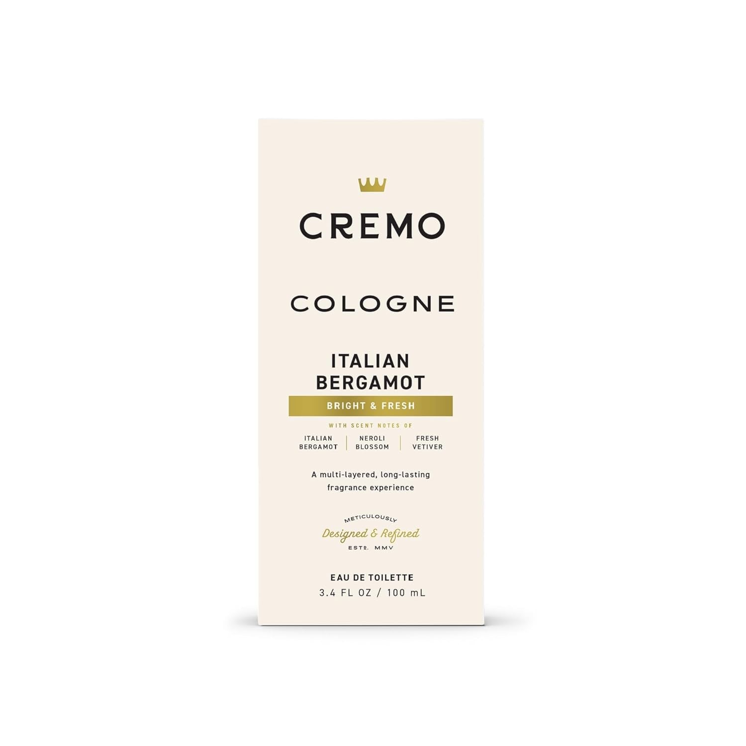 Cologne for Men - Italian Bergamot Spray Cologne for Men, a Combination of Italian Bergamot, Neroli Blossom, and Fresh Vetiver, 3.4 Fl Oz