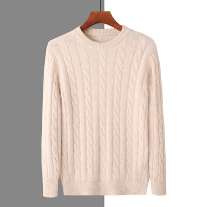 Plus Size Men's Thickened Mink Sweater Woolen Sweater