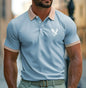 Casual Style Commuter's All-matching Digital Printing Lapel Men's Polo Shirt