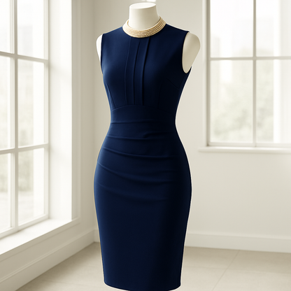 Women'S Retro Ruffle Sleeveless Cocktail Party Pencil Dress The Storm